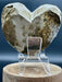 Deep Purple Amethyst Geode Heart