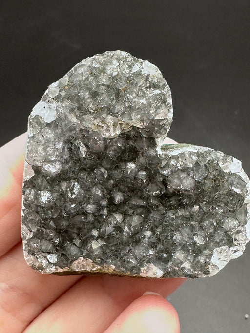  Black Amethyst Geode Heart 