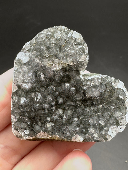  Black Amethyst Geode Heart 