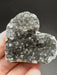 Black Amethyst Geode Heart 