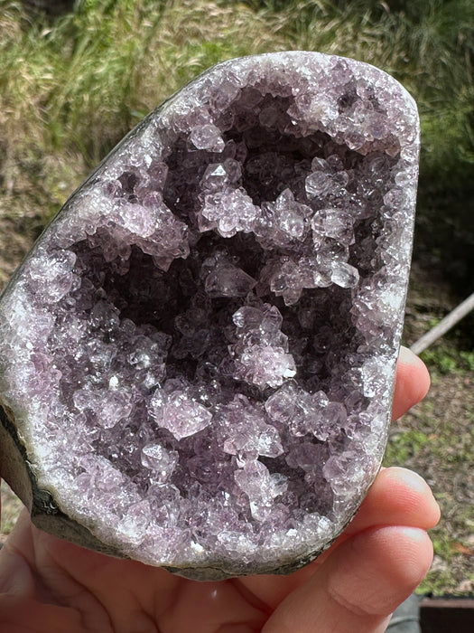 Amethyst Geode Free Standing Cut Base