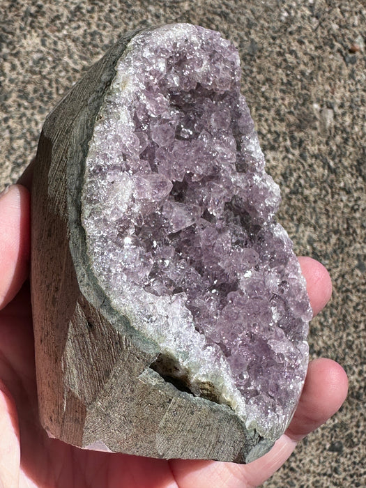 Amethyst Geode Free Standing Cut Base