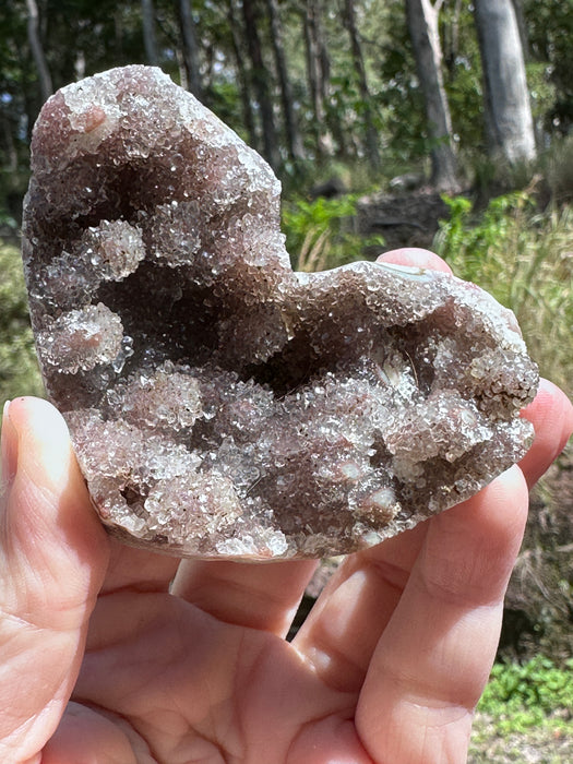 Pink Amethyst Geode Heart