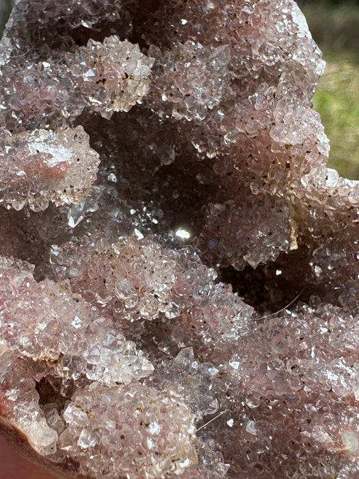 Pink Amethyst Geode Heart