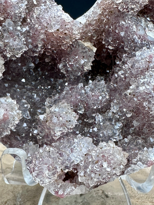 Pink Amethyst Geode Heart