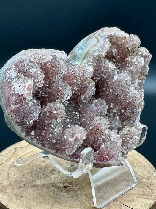 Pink Amethyst Geode Heart
