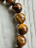 Tigers Eye Bead Bracelet - 12mm