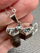 Smoky Quartz Double Natural Point Pendant on high quality Silver plated chain