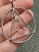 Natural Clear Quartz Point suspended within Silver Plated Inscribed Triangle on Silver Plated Chain