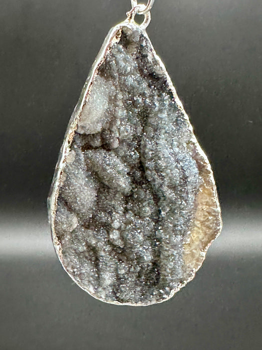 Sparkling Chalcedony Teardrop Pendant