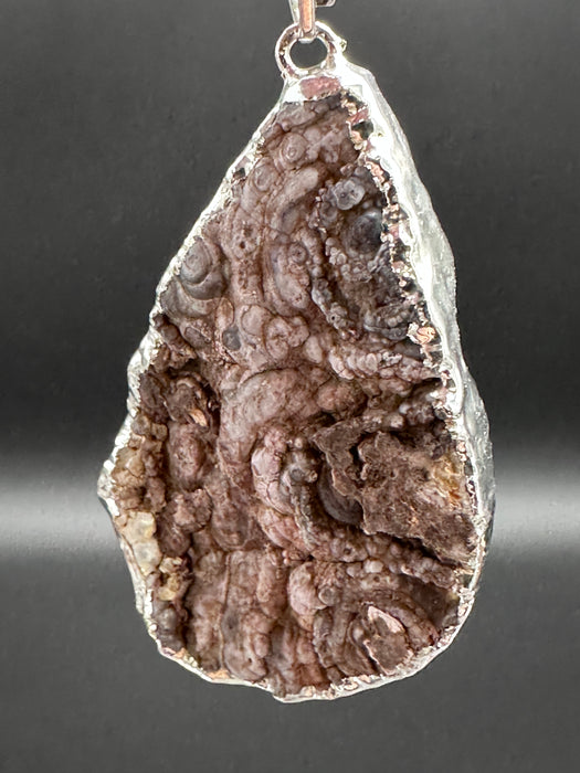 Sparkling Chalcedony Teardrop Pendant