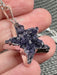 Amethyst Geode Star enveloped in Silver Plating on a Silver Plated Chain
