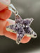 Amethyst Geode Star enveloped in Silver Plating on a Silver Plated Chain