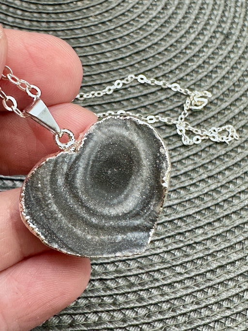 Sparkling Chalcedony Heart Pendant