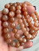 Peach Sunstone Bead Bracelet