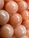 Peach Sunstone Bead Bracelet