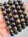 Golden Sheen Obsidian Bead Bracelet
