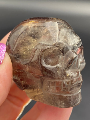 Smoky Quartz Crystal Skull