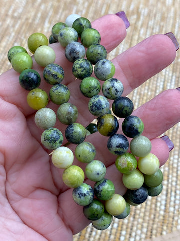 Green Opal Crystal Bead Bracelet