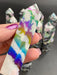 Aura Zebra Jasper Point Crystal
