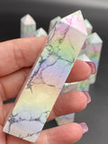 Aura Howlite Crystal Points