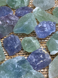 Green Purple Rainbow Fluorite Crystal