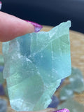 Green Purple Rainbow Fluorite Crystal