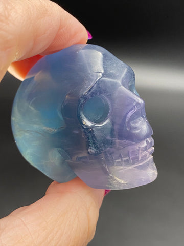 Indigo Fluorite Crystal Skull