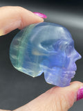 Indigo Fluorite Crystal Skull