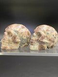 Green Russian Flower Agate Crystal Skull