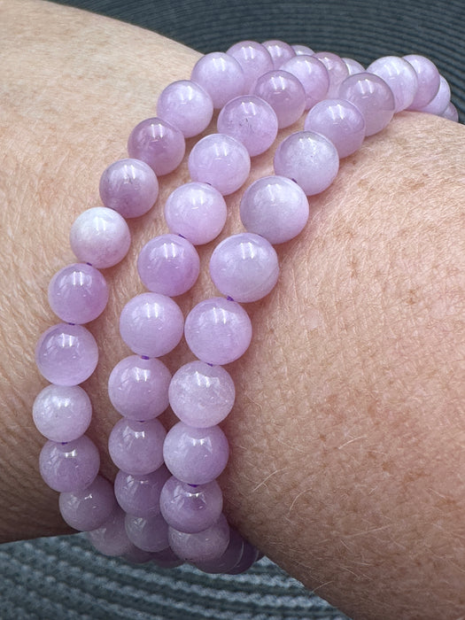 Kunzite 3-Row Crystal Bracelet/Necklace