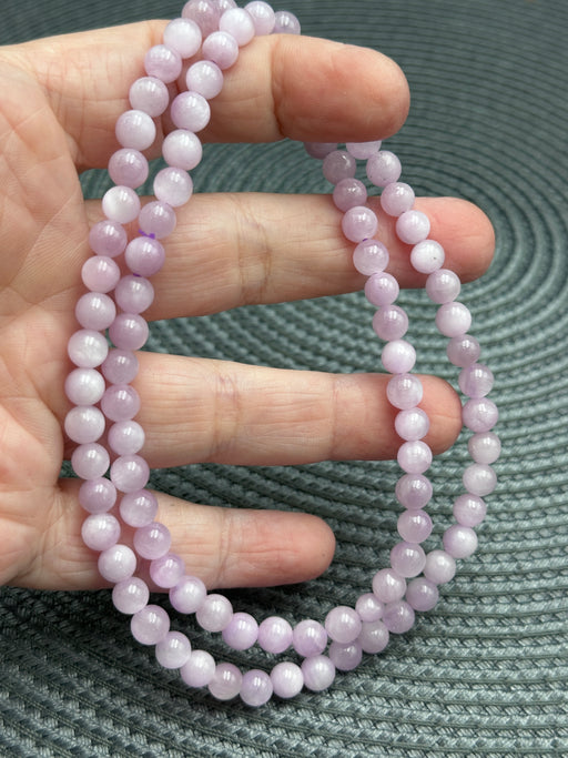 Kunzite 3-Row Crystal Bracelet/Necklace