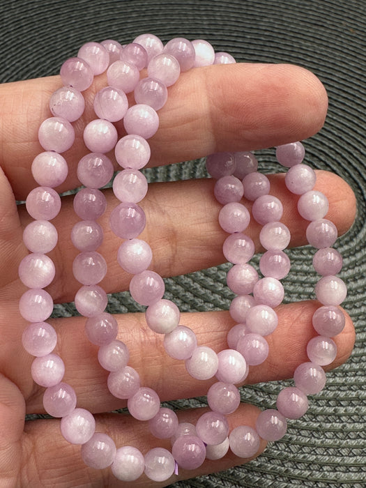 Kunzite 3-Row Crystal Bracelet/Necklace
