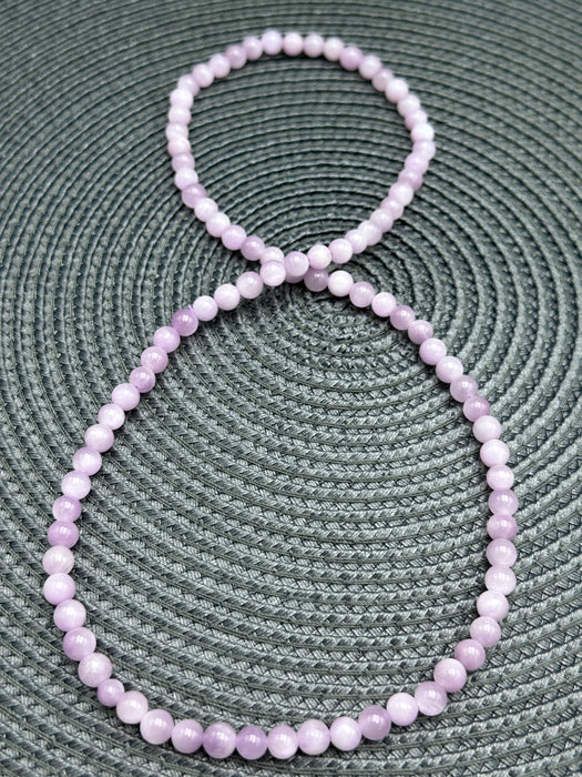 Kunzite 3-Row Crystal Bracelet/Necklace