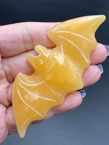 Orange Calcite Crystal Bat