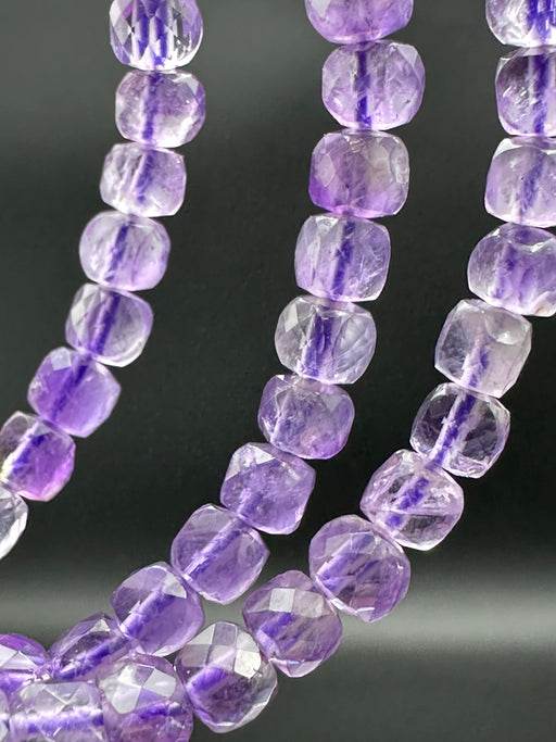 Amethyst Crystal Faceted Bead Bracelet