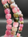 Faceted "Watermelon" Tourmaline 4mm bracelet 