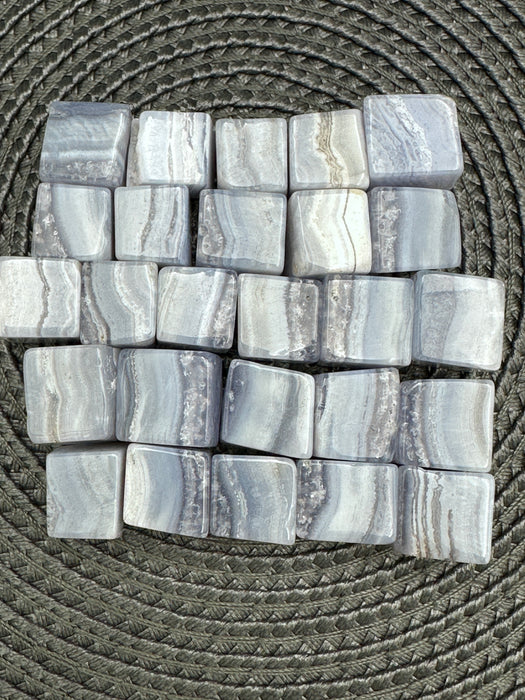 Blue Lace Agate Cubes - 3 size choices