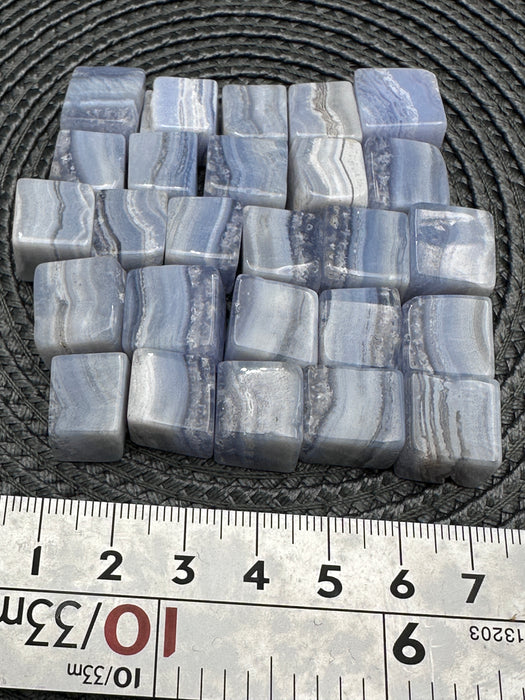 Blue Lace Agate Cubes - 3 size choices