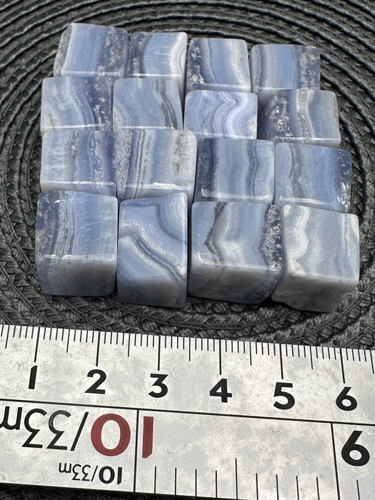 Blue Lace Agate Cubes - 3 size choices