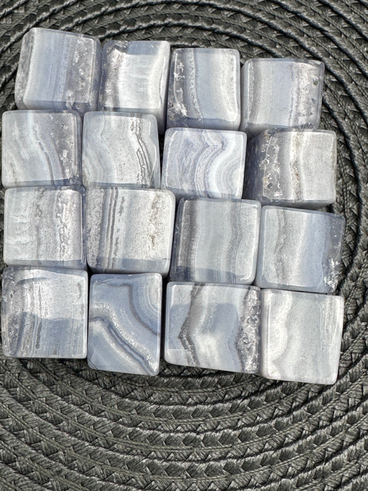 Blue Lace Agate Cubes - 3 size choices