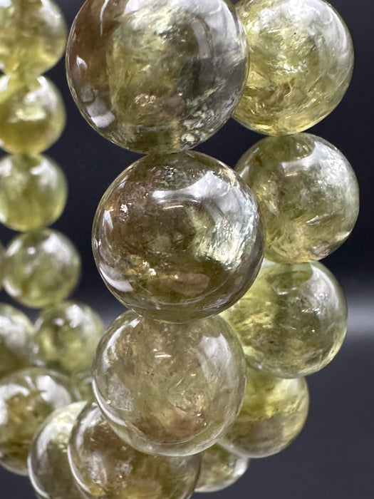 Green Mica Bead Bracelet - Various Sizes