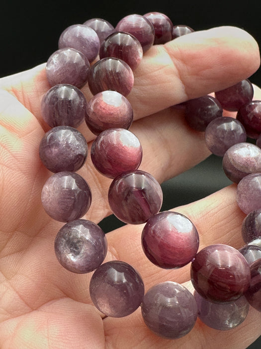 Gem Lepidolite Bead Bracelets