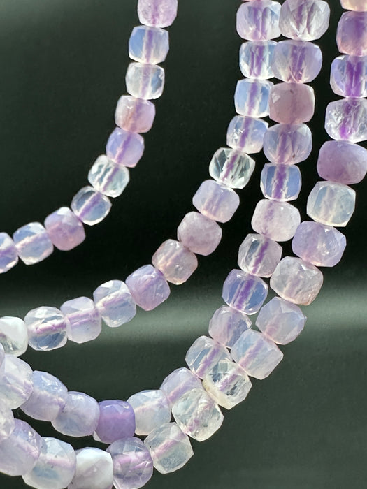 Purple Opalite Faceted Bead Bracelet