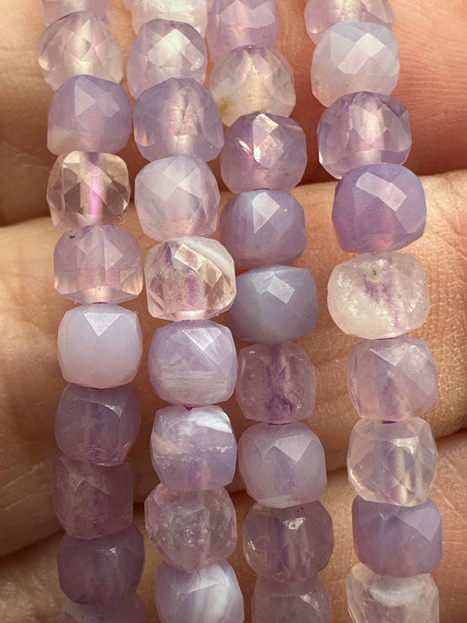 Purple Opalite Faceted Bead Bracelet