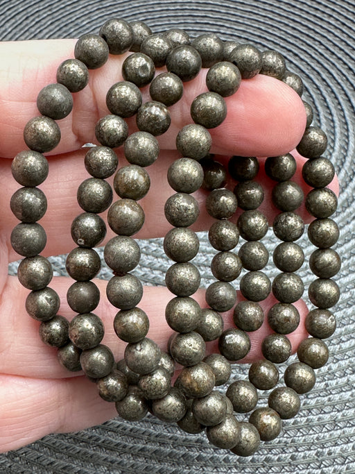 Pyrite Bead Bracelet 