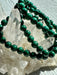 Malachite Crystal Bead Bracelet