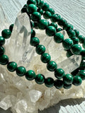 Malachite Crystal Bead Bracelet