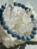 Blue Kyanite Crystal Bead Bracelet