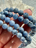 Blue Kyanite Crystal Bead Bracelet